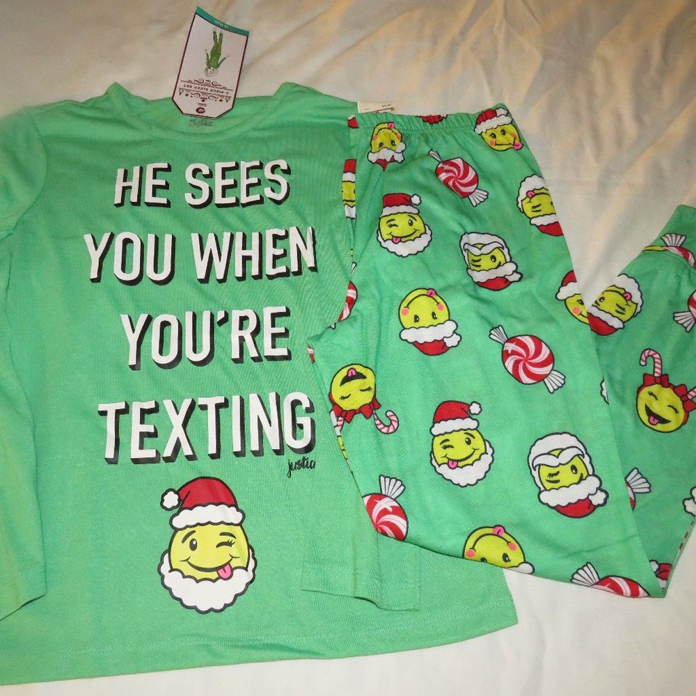 Justice HolidayTexting Pajamas PLUS